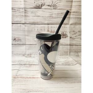 Pittsburg Penguins Hockey Tervis Tumbler 24oz NHL With Straw and Lid Clear Logo